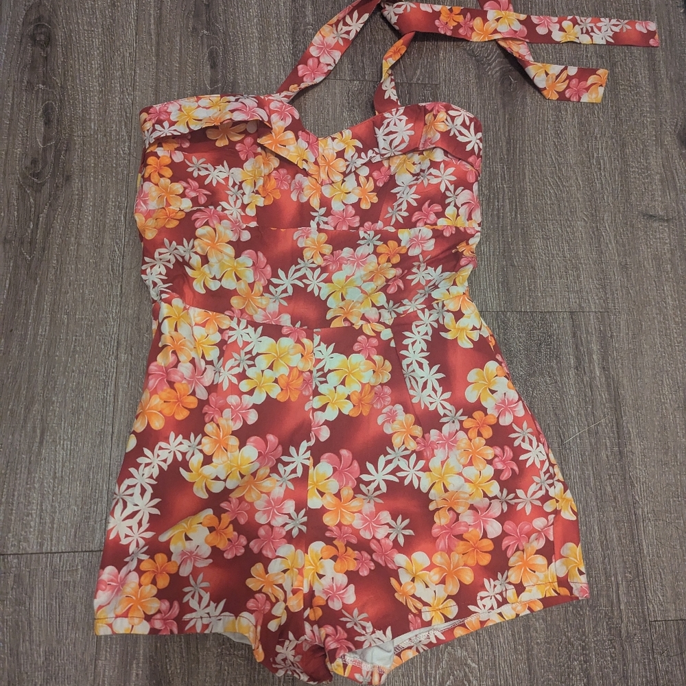 Violet In May Flowers Romper Sized 14